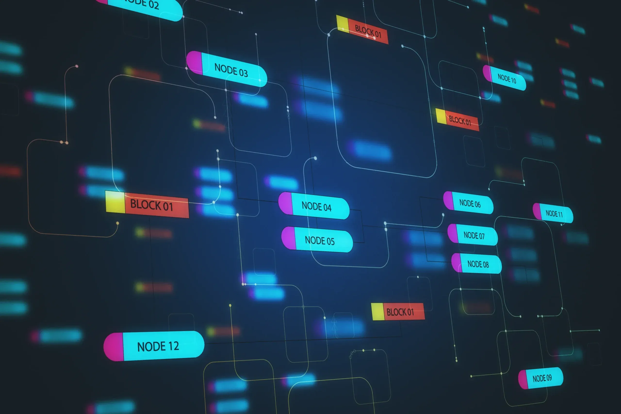 Data preparation workflow nodes connected on a dark background