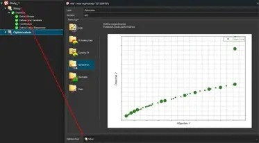 HyperStudy Add dialog creating an Optimization approach that uses the existing study setup as its definition