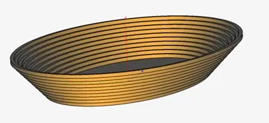 Feko lower bowl of 10 stepped elliptical seating tiers